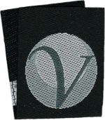 Image of a folded woven label